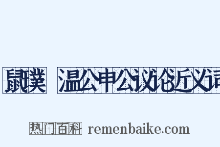 鼠璞·温公申公议论近义词是什么意思的图片